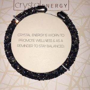 Blue Crystal Energy Bracelet (Swarovski end caps)